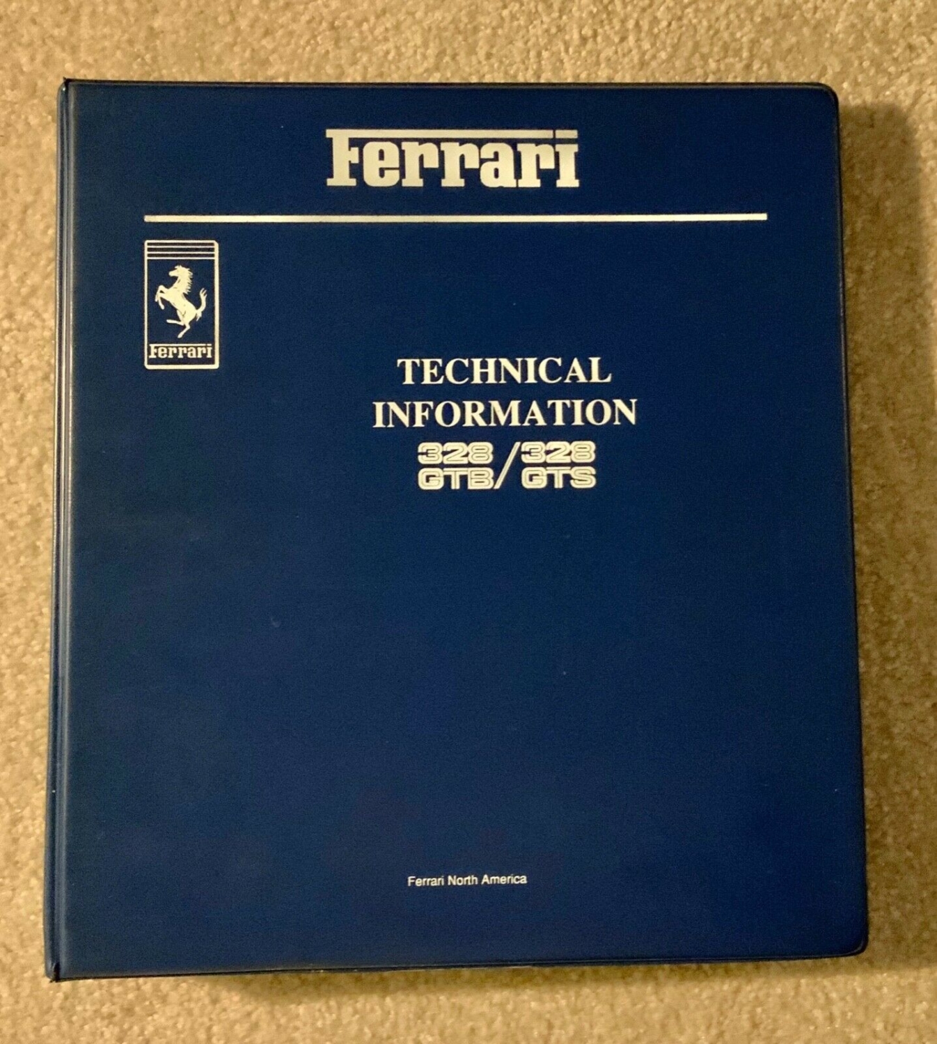 Ferrari 328 Techincal Information Shop Manual w/ wiring diagrams